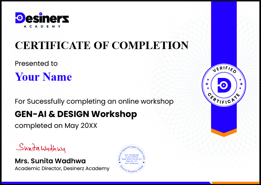 Desinerz Academy Certificate